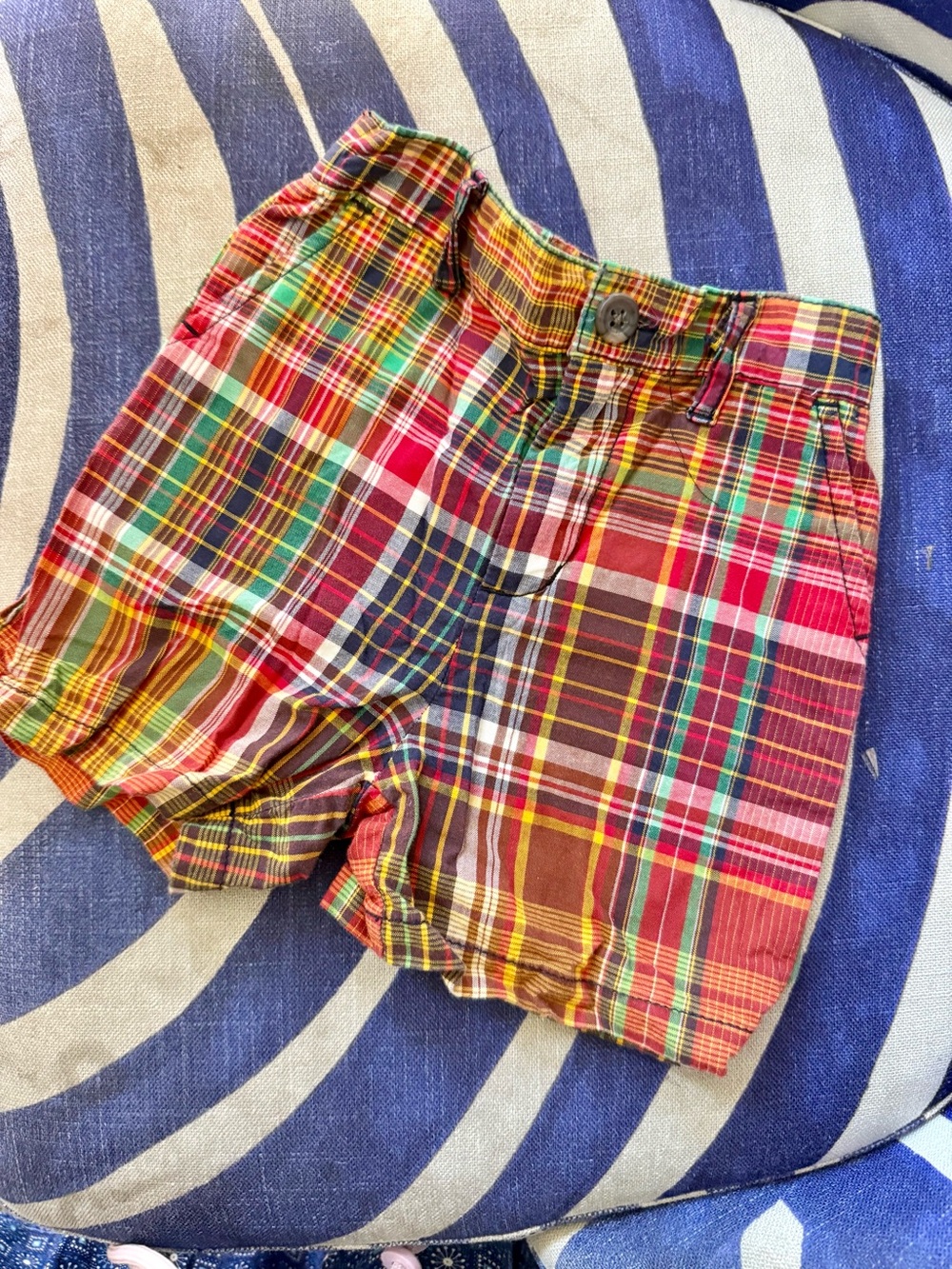 Polo Ralph Lauren Baby Madras Plaid Shorts – 12M | 100% cotton